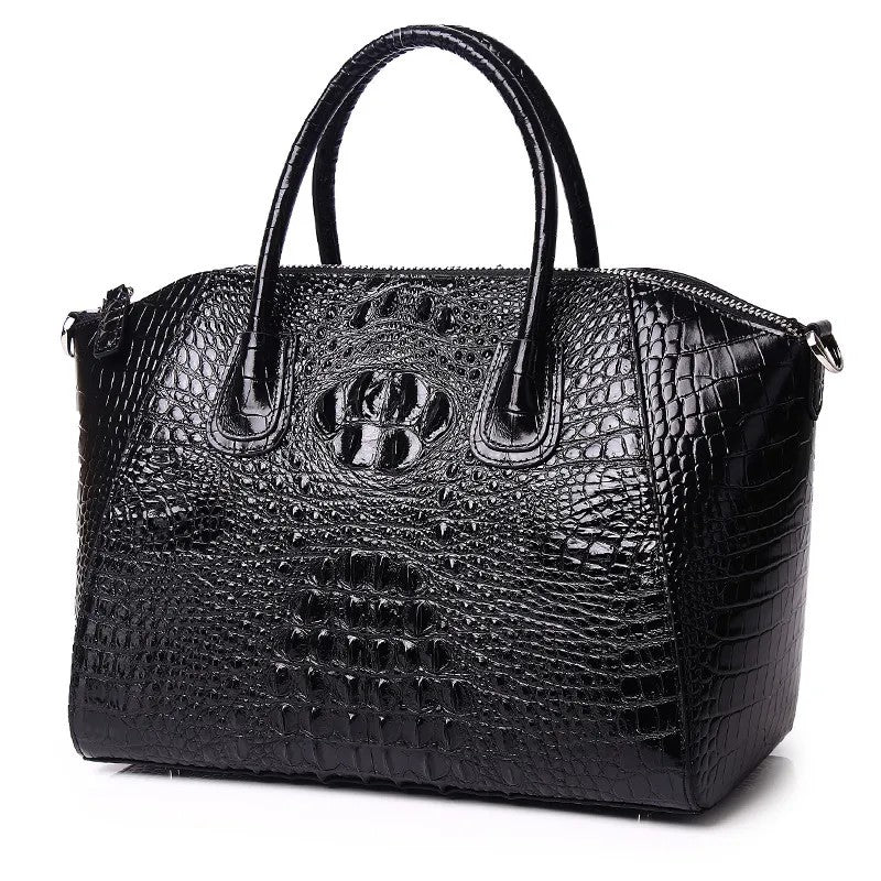Genuine Leather Women's Luxury Crocodile Texture Handbags