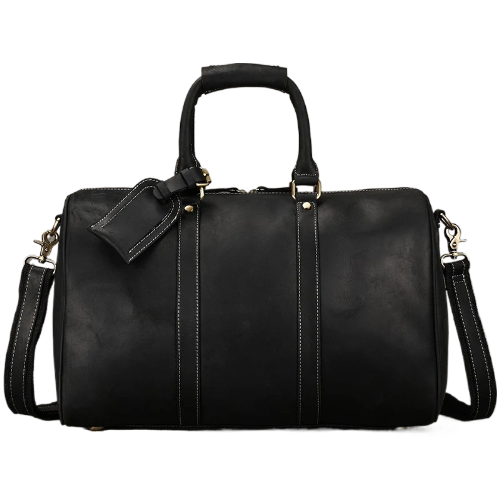 Vintage Leather Travel Duffel Bag