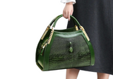 Genuine leather crocodile pattern handbag