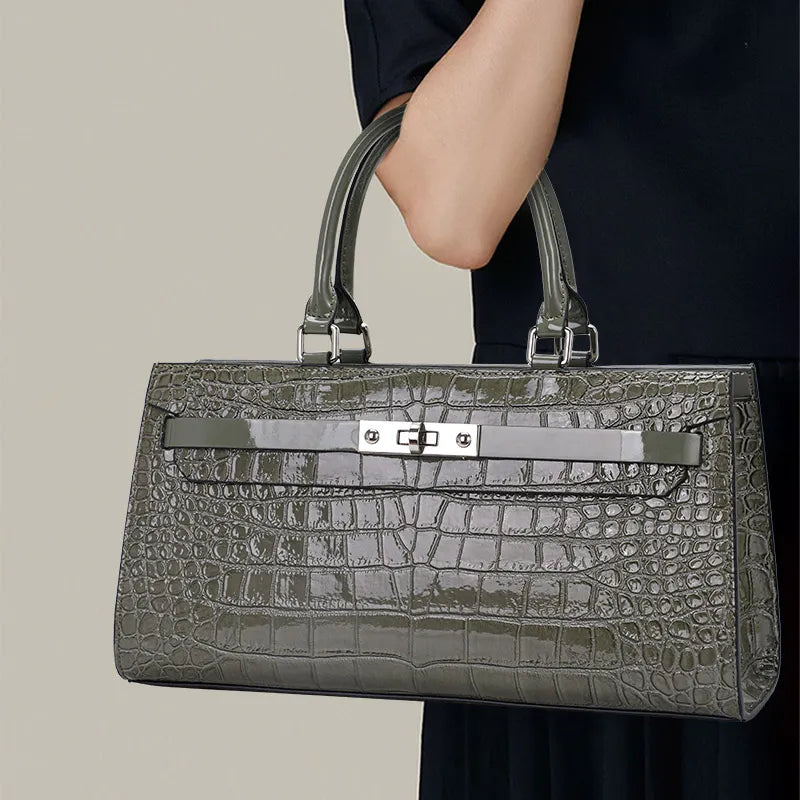 Headlayer Cowhide Crocodile Print Women's Bag