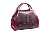 Genuine leather crocodile pattern handbag