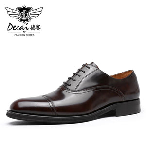 DESAI Men Shoes Brand Oxfords Genuine Leather Italian Business Classic Formal Men Dress Shoes For Men New Design Footwear