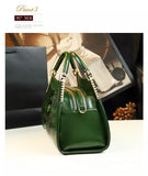 Genuine leather crocodile pattern handbag