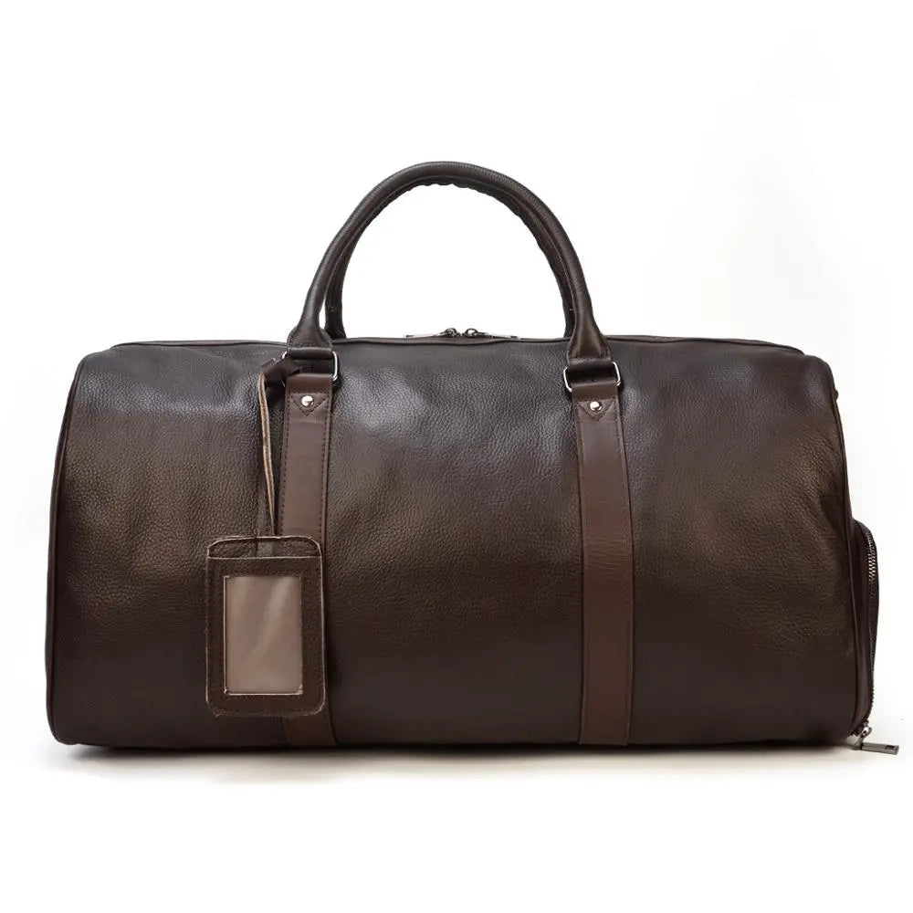 Large Capacity Genuine Soft Leather Travel Bag