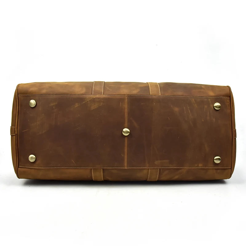 Soft Genuine Leather Travel Duffle Luggage Bag