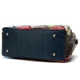 WESTAL Women's Genuine Leather Handbag Large Bag for Women's Shoulder Bags Patchwork Designer Leather Bag Women Totes Bags 203