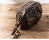 Genuine Leather Coin Purse First Layer Vegetable Tanning Leather Clutch Men And Women Card Holder Driving License Small Wallet