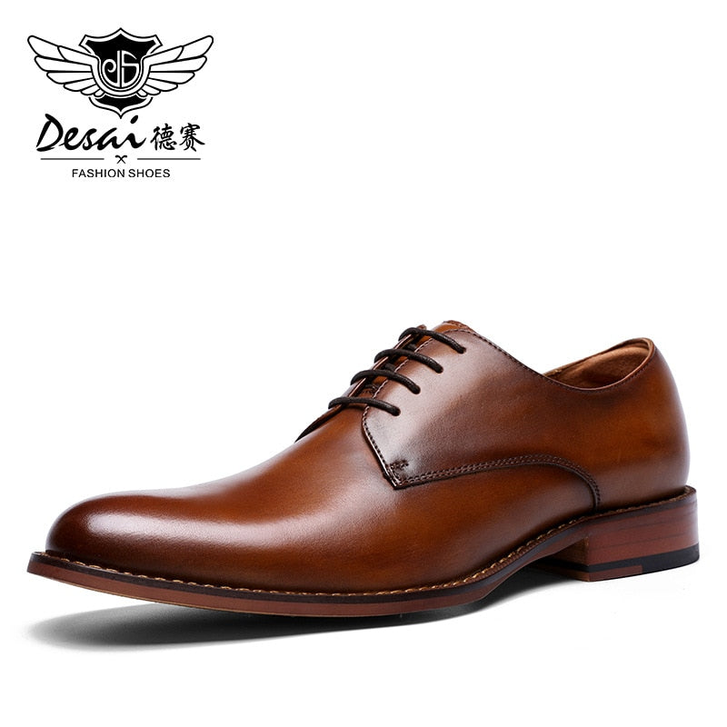 Desai Genuine Leather Height Increasing Shoes Men Business Shoes For Man Brand Footwear Men's Casual Shoes Classic