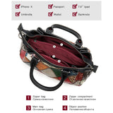 WESTAL Women's Genuine Leather Handbag Large Bag for Women's Shoulder Bags Patchwork Designer Leather Bag Women Totes Bags 203