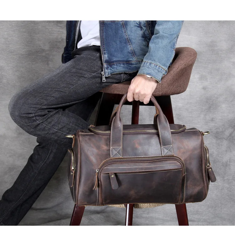 Genuine Leather Duffle Bag