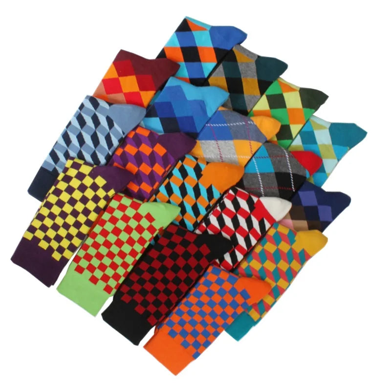 Multicolour Casual Business Crew Men Socks