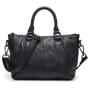 Women's Genuine Leather Handbags Large Casual Totes Luxury Brand Design Purses Lady Shoulder Crossbody Bags Solid Color Hand Bag