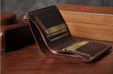 Genuine Leather Vintage Stitch Detail Men Wallet