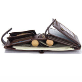 Quality Compact Genuine Leather Men  Wallet Hasp Design