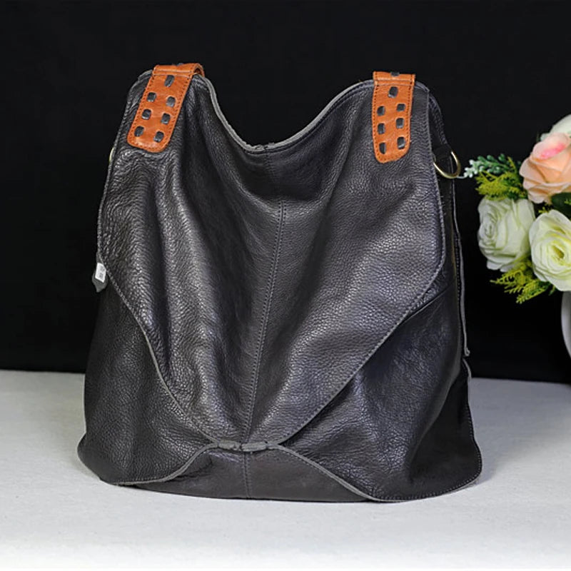 Genuine Leather Multifunction Large Capacity Handbag
