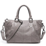Women's Genuine Leather Handbags Large Casual Totes Luxury Brand Design Purses Lady Shoulder Crossbody Bags Solid Color Hand Bag