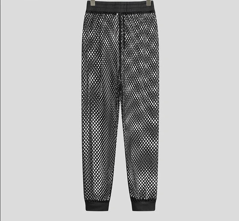 Camouflage mesh pants black