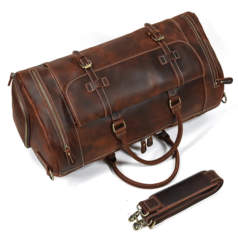Genuine Leather Men's Business Trip Handbag