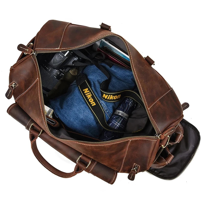 Genuine Leather Men's Business Trip Handbag