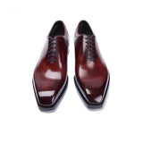 Men's Genuine Leather Shoes Italian luxury Handmade One Piece Custom Oxford Style Dress Shoes for Men Wedding Plus Size 38-48