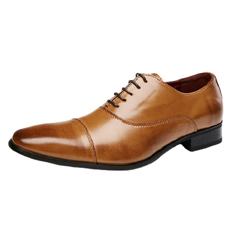 Men's Business Dress Shoes Genuine Leather Gentleman Top Quality Shoes Lace-Up Formal Wear Casual Shoes Oxfords EU Size 38-45