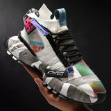 ADBOOV High Fashion Sneakers Men Knit Upper Breathable Men Casual Shoes Chunky Sneakers Trainers