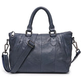 Women's Genuine Leather Handbags Large Casual Totes Luxury Brand Design Purses Lady Shoulder Crossbody Bags Solid Color Hand Bag