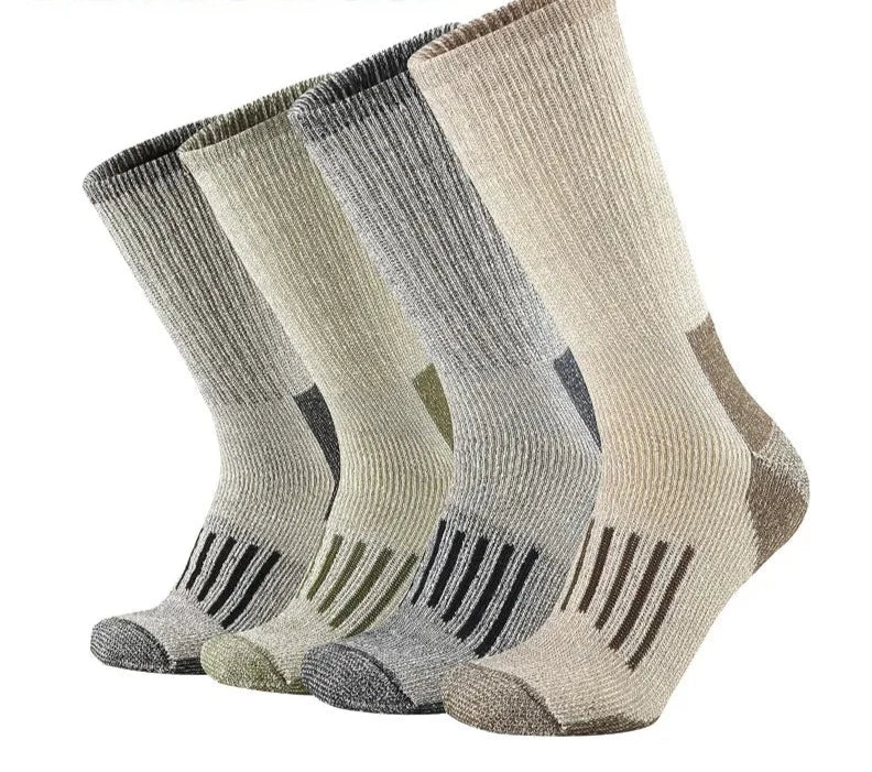 Merino Wool Socks Warm Hiking Cushion Crew Socks