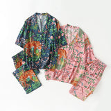 Ladies Animals Print Cotton Pyjamas Comfortable Sleepwear