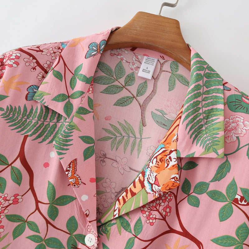 Ladies Animals Print Cotton Pyjamas Comfortable Sleepwear