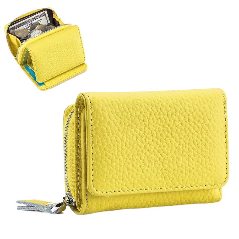 Soft Genuine Leather Women Mini Wallet