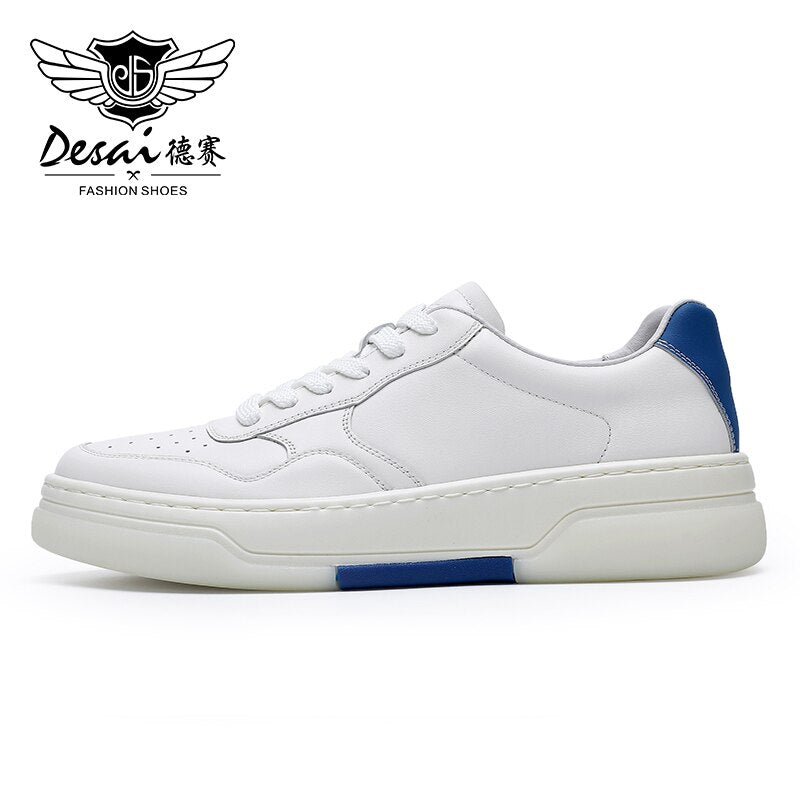 DESAI Full Grain Leather Men Shoes Soft Bottom Casual Sneaker For Men Business Worker Breath 2023 Designer Fashion