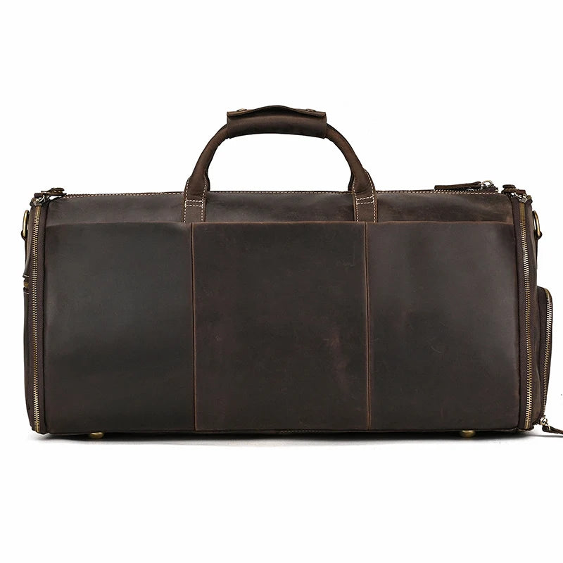 Genuine Leather Man Business Travel Vintage Bag