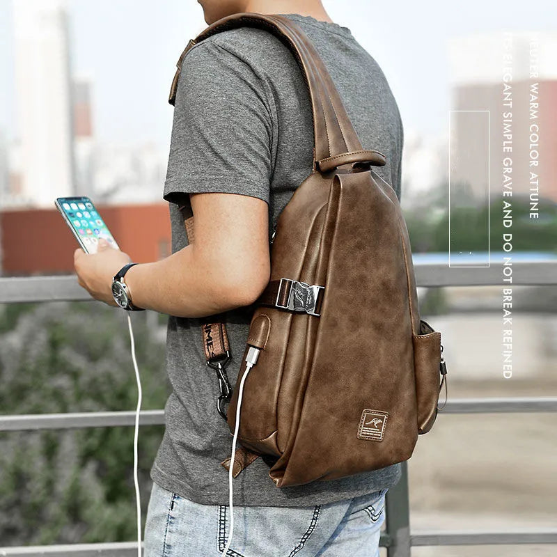 Large Capacity Fashion Business Chest Bag Messenger Casual Sports Single Backpack Multifunctional Shoulder Bag Men Free Shipping