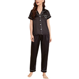 Women‘s Striped Printed Silk Satin Pyjamas