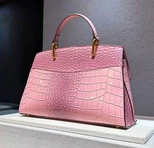 Genuine Leather Alligator Pattern Leather Women's Handbags