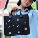 The Orange Guy Travel Tote Bag for Women Casual Beach Bag EVA Hole Fit Charm Fashion Storage Handbag Waterproof Outdoor Girl