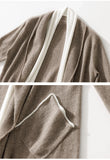 Cashmere Scarf Collar Cardigan Loose Knitted Robe
