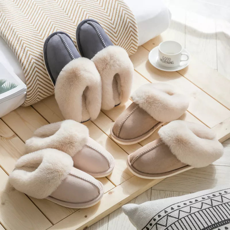 Warm Luxury Faux Suede Plush Slippers