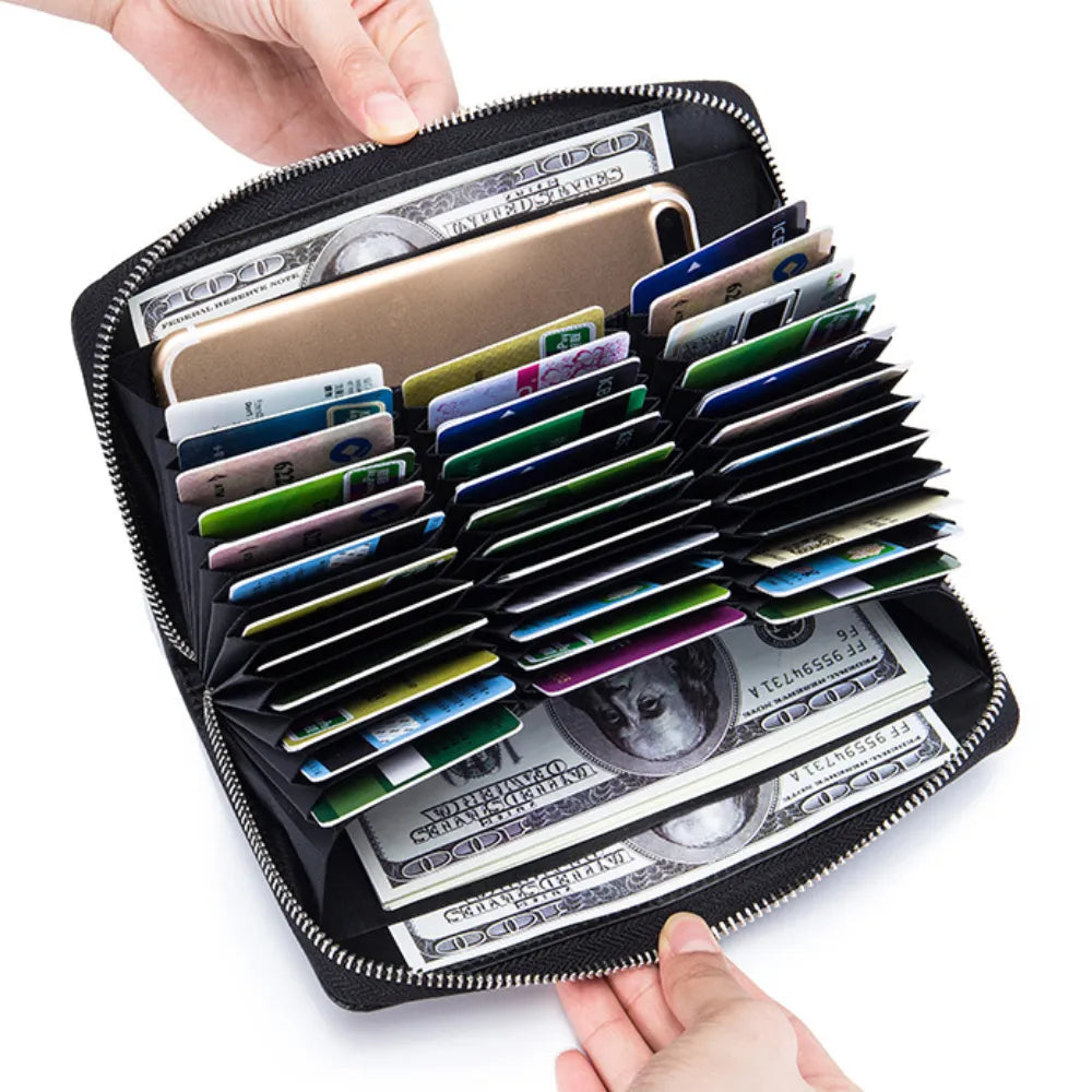 Multifunctional Genuine Leather Long Wallet