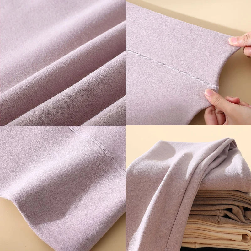 Women Thermal Long Sleeve Seamless Lingerie Woman 2 Pcs