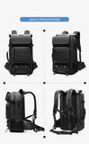 Men travel backpack 50L hiking trekking backpack waterproof  17 inch Laptop Backpack Business Backpack with Separate Shoe Bag