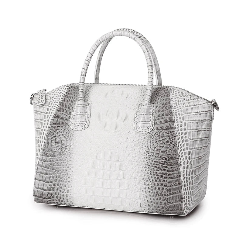Genuine Leather Women's Luxury Crocodile Texture Handbags