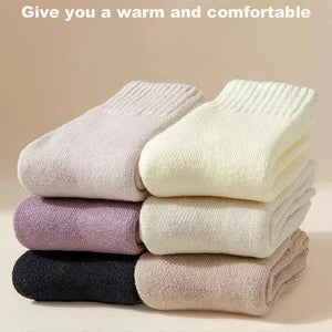 3 Pairs Socks Wool Thick Plush Soft Socks