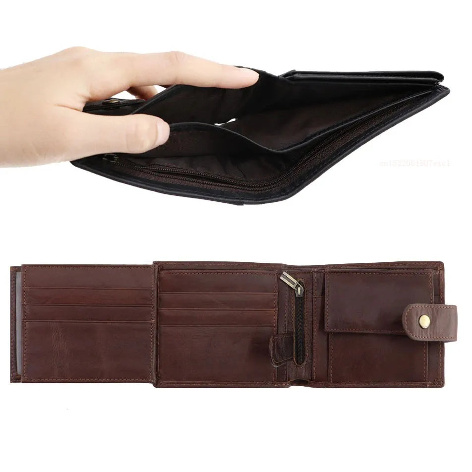 Men's Genuine Leather Rfid Wallet