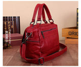 MJ Women Handbags Genuine Leather Female Real Leather Shoulder Bags Versatile Solid Large Capacity Ladies Tote Crossbody Bag