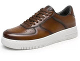 Genuine Leather Lace Up Breathable Casual Shoes