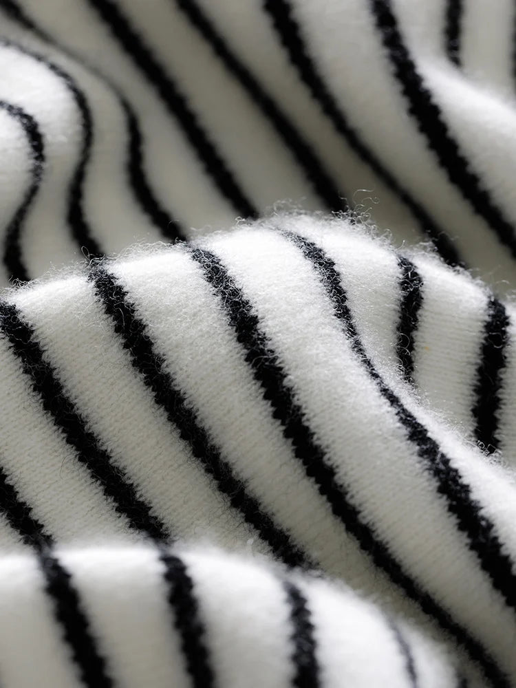 Women Cashmere Zippered Oversize Fine Wool Blend Winter Jumper