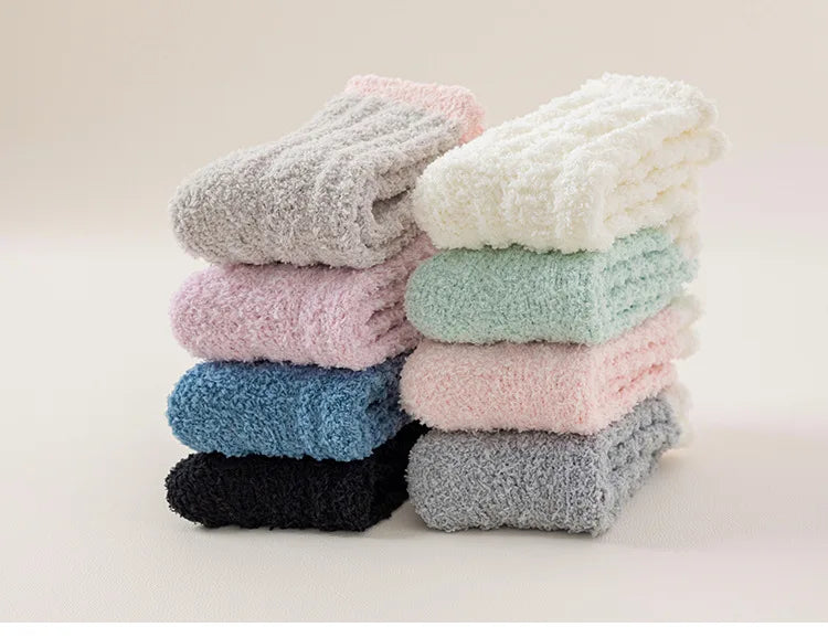 Women Winter Warm Fleece Socks 5 Pairs - One Size