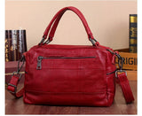 MJ Women Handbags Genuine Leather Female Real Leather Shoulder Bags Versatile Solid Large Capacity Ladies Tote Crossbody Bag